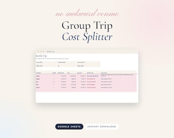 Groepsreiskostenverdeler, Google Sheets vakantie-uitgavencalculator voor vrienden