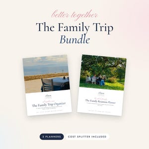 Family Trip Planner Bundle, Family Reunion Planner, Multigenerational Vacation Organizer, Fillable PDF