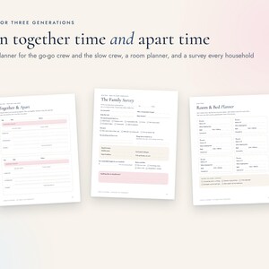 Family Trip Planner Printable, Multigenerational Vacation Organizer, Fillable PDF with Cost Splitter image 5