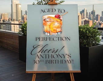 Cheers Welcome Sign: Whiskey Birthday