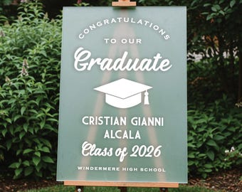 Personalized Graduation Welcome Sign: Class of 2026 Party Decor