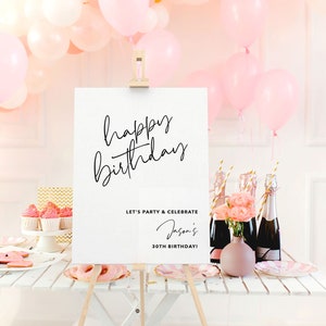 Custom Welcome Birthday Sign -  Happy Birthday Sign - Welcome Sign - Birthday Party Decorations
