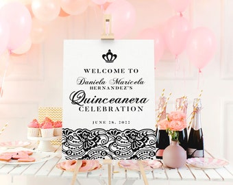 Quinceanera Welcome Sign - Quinceanera Decorations - Welcome Sign - Birthday Party Decorations