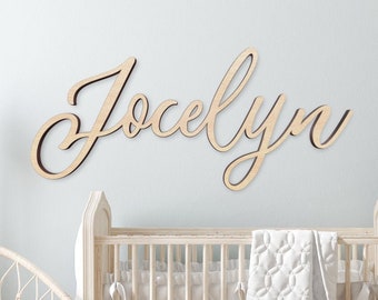Wood Name Sign - Name Sign For Nursery Girl, boy - Over Crib Sign - Baby Name Sign - Family Name Sign - Last Name Sign
