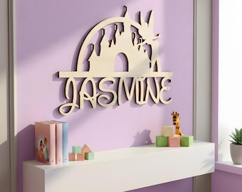 Princess Castle Personalized Wood Sign, Girls Room Decor