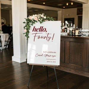Custom Welcome Birthday Sign -  Happy Birthday Sign - Welcome Sign - Birthday Party Decorations