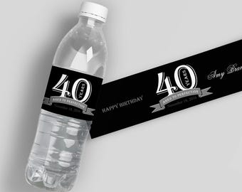 Custom Milestone Birthday Water Bottle Labels – Aged to Perfection