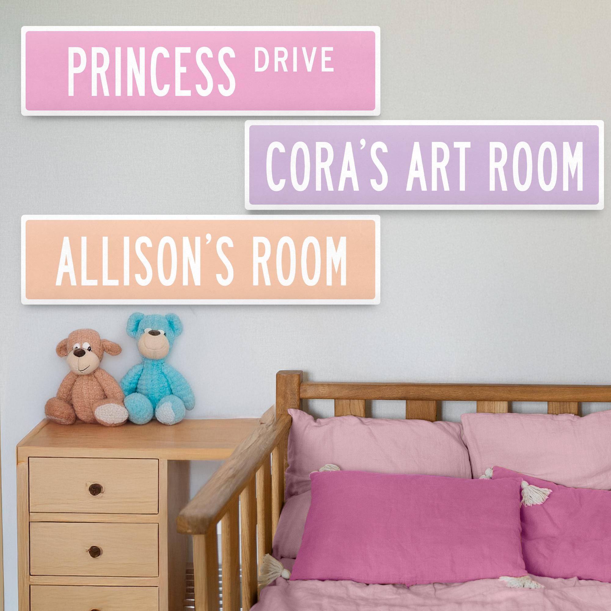 Personalized Kids Name Street Sign, Kid Room Decorating, Custom Gifts