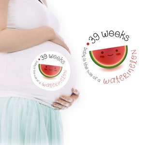 Pregnancy Stickers - Belly Stickers - Baby Bump Weekly Stickers - Pregnancy Announcement - Baby Reveal