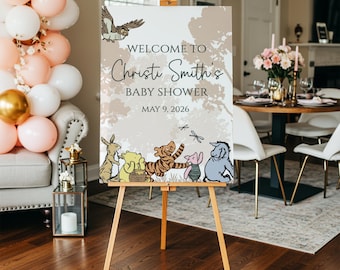 Pooh Bear Baby Shower : Entrance Sign