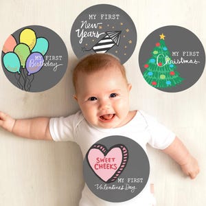 First Holiday Baby Stickers - Baby Shower Gift - Baby Scrapbook Stickers - Baby First Holiday - Baby Holiday Stickers