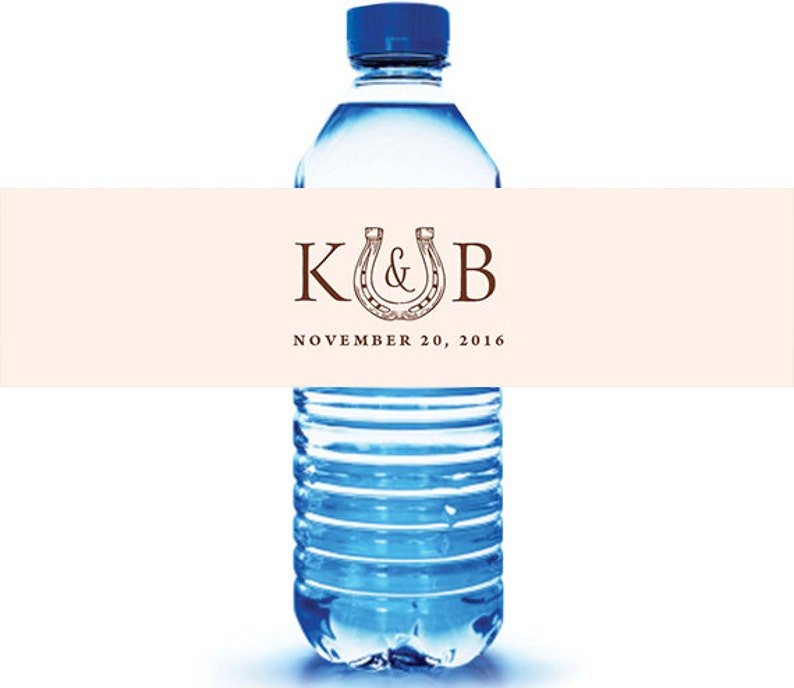 Country Wedding Water Labels Horseshoe Wedding Favor Southern Wedding Wedding Water Labels Rustic Wedding Water Bottle Labels