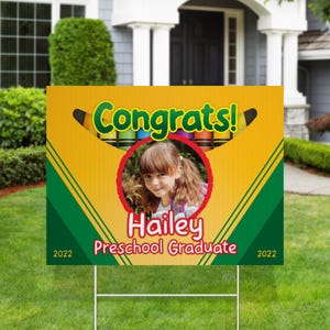 Kid Graduation, Elementary Grad, Preschool Yard Sign, Class of 2025, Lawn Signage