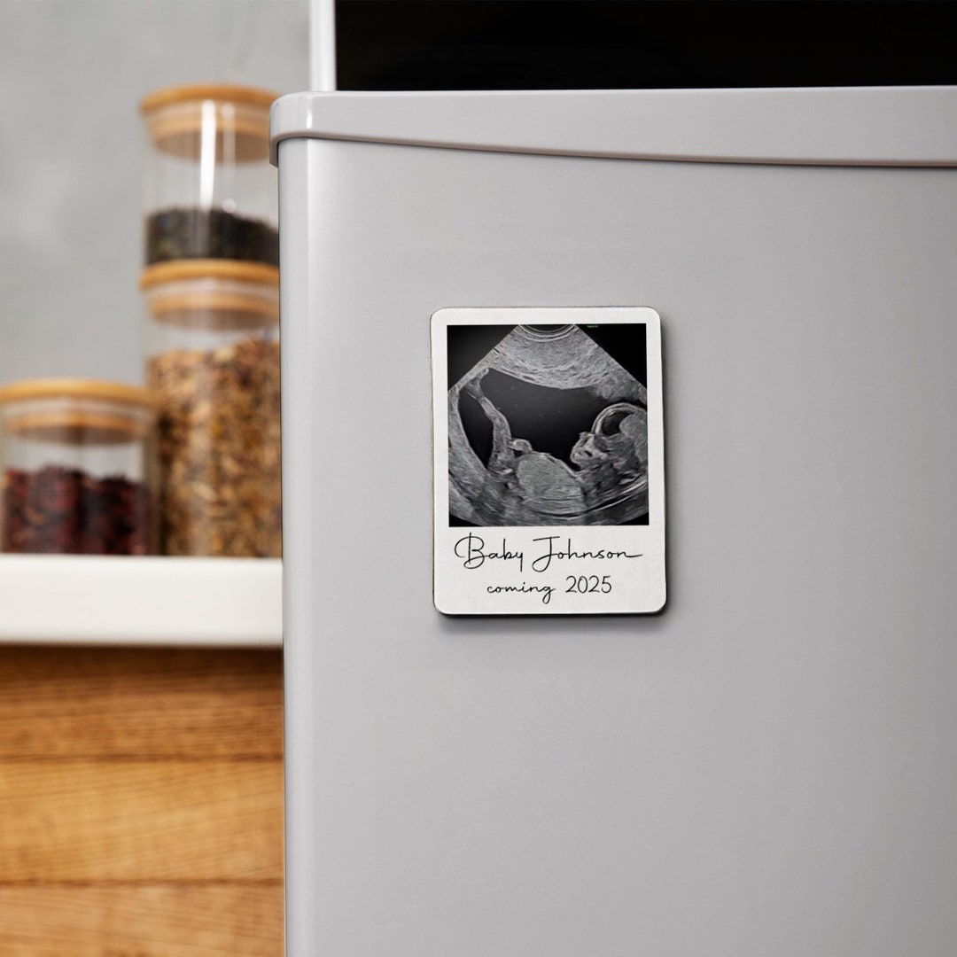 Sonogram Magnets Ultrasound Magnet, Pregnancy Revealing Announcement, Personalized ...
