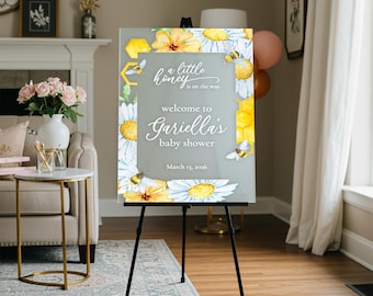 Bumblebee Baby Shower, Mommy To Bee, Honey Welcome Sign