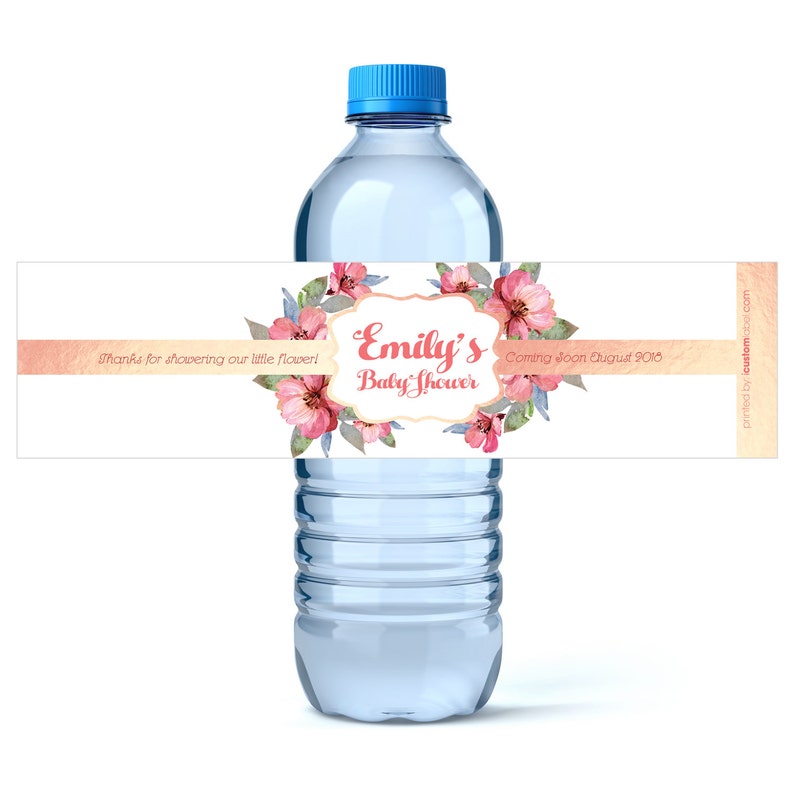 Girl Baby Shower Water Bottle Labels Baby Shower Water Baby Shower Favors Baby Shower Favors Baby Shower Labels