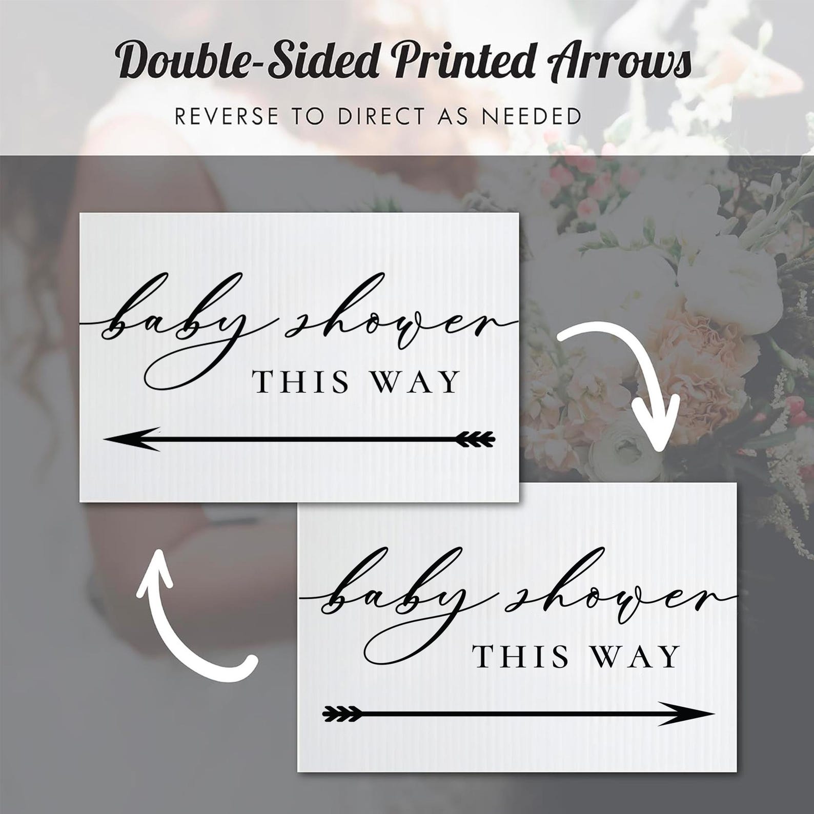 Baby Shower Parking, Directional Sign, Event Arrow Signs, Outdoor ...