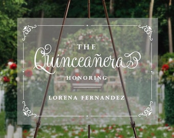 Quinceanera Welcome Sign - Quinceanera Decorations - Happy Birthday Sign