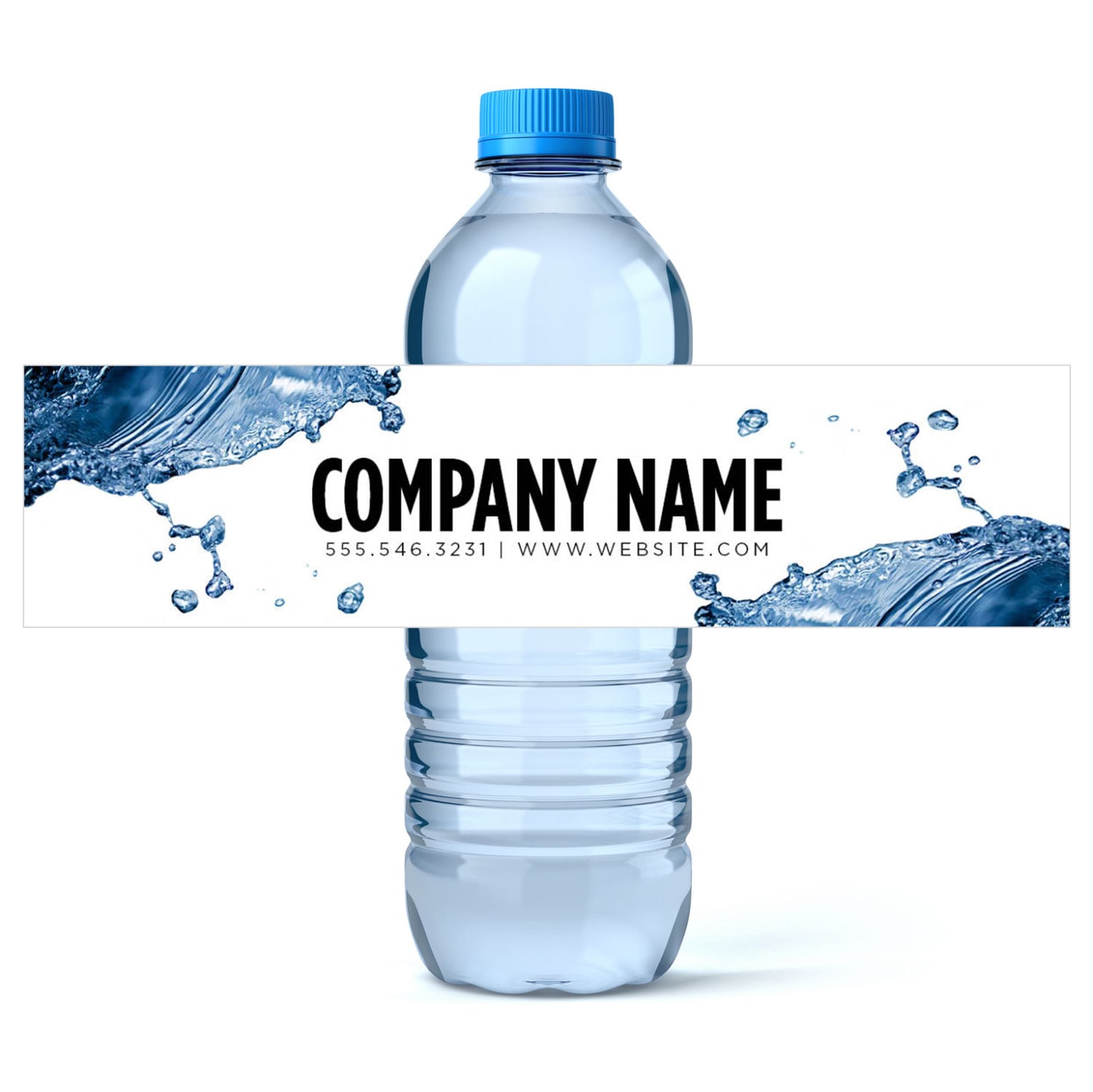 Custom Water Bottle Labels - Water Business Water Labels - Custom Logo  Water Bottle Labels - Business Water Bottle Labels