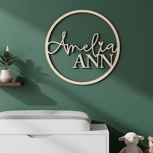 Nursery Over Crib Decor, Wood Name Sign, Personalized Baby Room Decorations