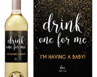 Best Friends Get Promoted - Pregnancy Baby Announcement - Personalized Wine Label - Promoted to Aunt Gift - Custom Wine Labels