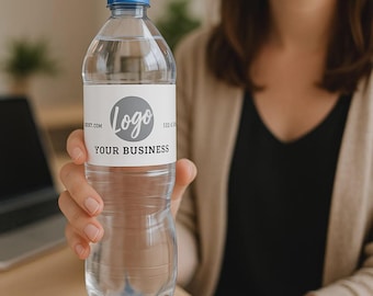 Custom Logo Water Bottle Labels – Promotional Waterproof Labels