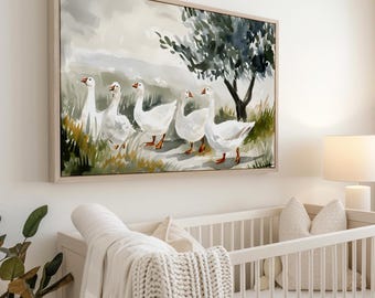 Silly Little Goose, Storybook Decor, Baby Room Decorations, Children Playroom