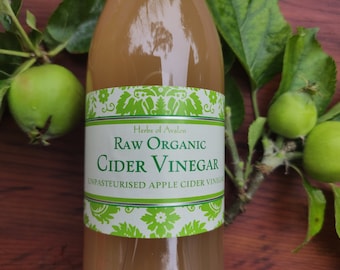 Pure Organic Apple Cider Vinegar with the mother 250ml Unpasteurised Unfiltered