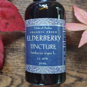 ORGANIC Elderberry Artisan Tincture 1:2 Sambucus nigra