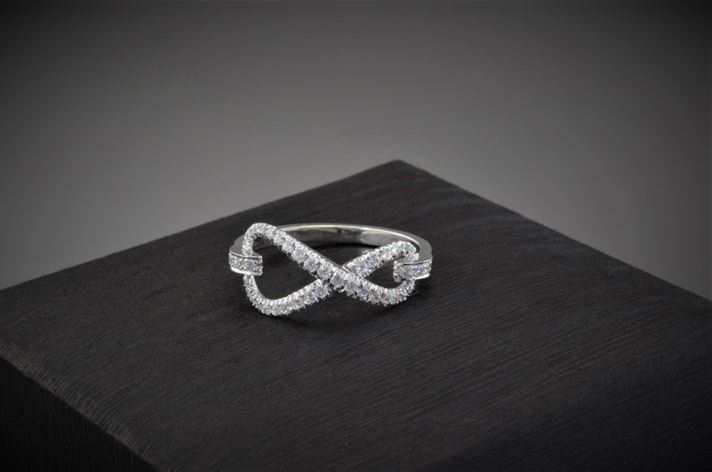 Infinity Symbol Sign Wedding Ring Infinity Diamond Ring Anniversary Wedding Diamond Ring 14K Gold Infinity Ring Women/'s Promise Ring
