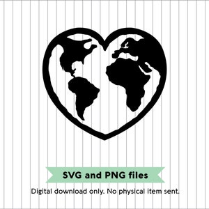 Earth Love - SVG and PNG Digital Files