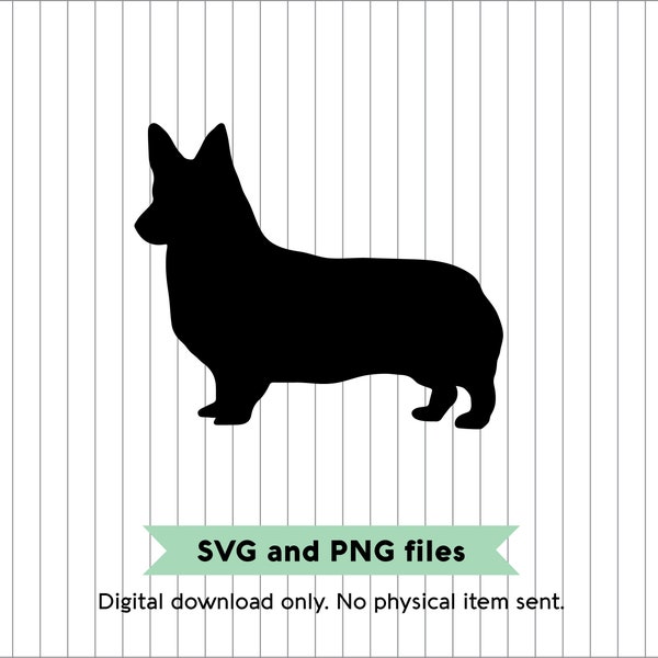 Corgi Silhouette - SVG and PNG Digital File