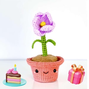 Krokus Häkelanleitung Süß, Kuschel Amigurumi Krokus, Crocus Amigurumi, Arugurami PDF, Floppy Crocus Häkelanleitung