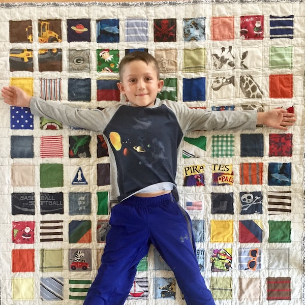 Memory Clothes Quilt: Custom Baby Clothes Keepsake. DEPOSIT