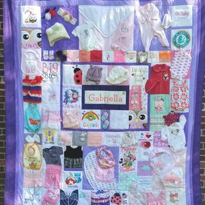 Keepsake Quilt: Custom Baby Clothes Memory Quilt (DEPOSIT)