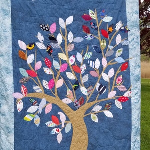 Tree Quilt, Memory Tree Quilt, Quilt made from clothing, Memorial Quilt, Baby Clothes Quilt, DEPOSIT
