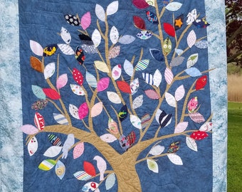 Tree Quilt, Memory Tree Quilt, Quilt made from clothing, Memorial Quilt, Baby Clothes Quilt, DEPOSIT