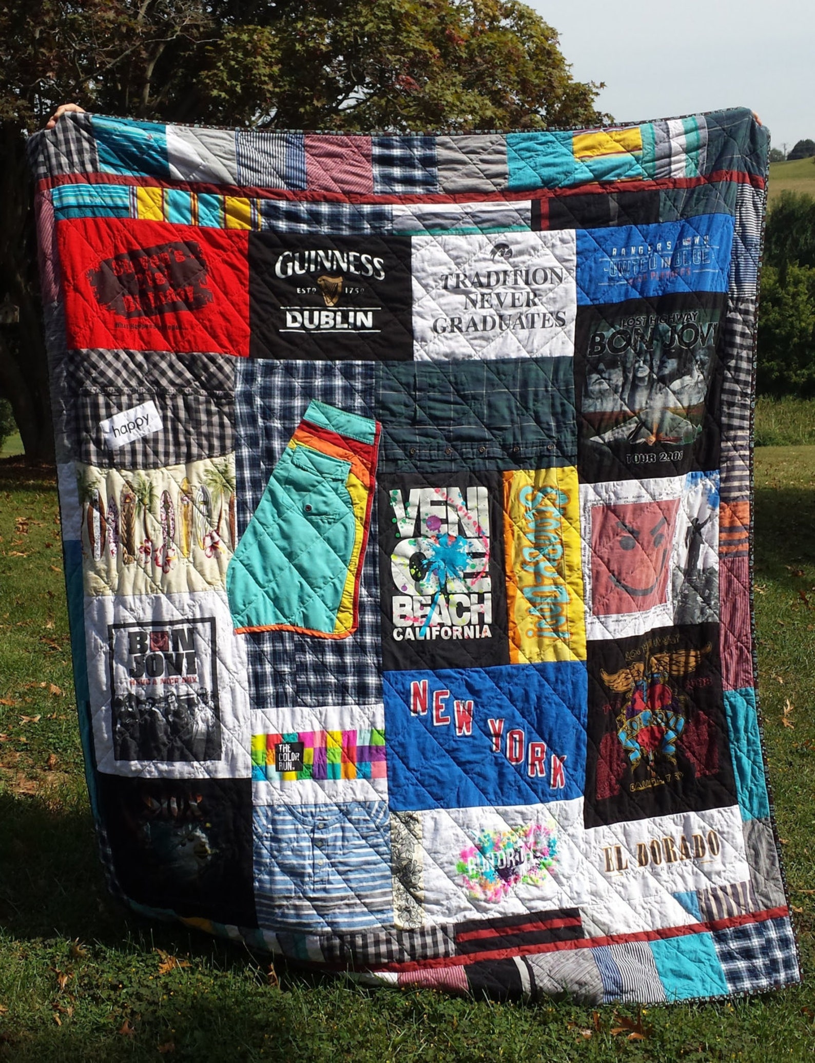 Memorial Quilt Memorial Blanket Memorial Tshirt Quilt Etsy