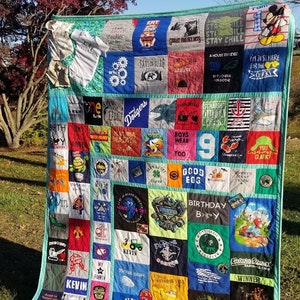 Baby Clothes Quilt, 1ST Birthday gift, memory quilt, memorial quilt, T shirt quilt, DEPOSIT