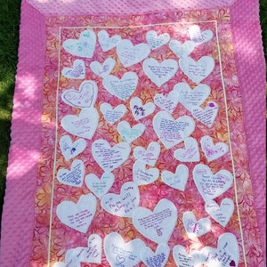 Custom Baby Shower Guest Book Quilt: Signature Keepsake, DEPOSIT