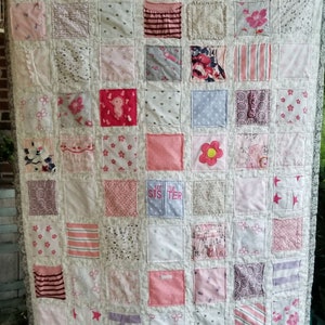 Baby Clothes Quilt, Memory Quilt, 1st Birthday Quilt, 1st Birthday Gift, Custom Quilt, DEPOSIT