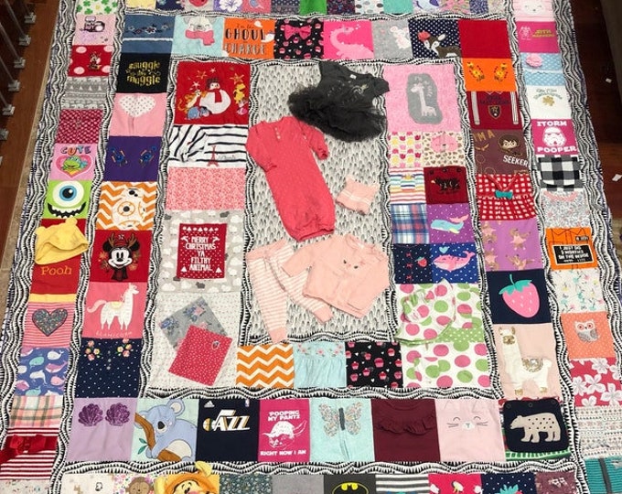 Baby Clothes Quilt Memory Quilt Custom Listing - Etsy