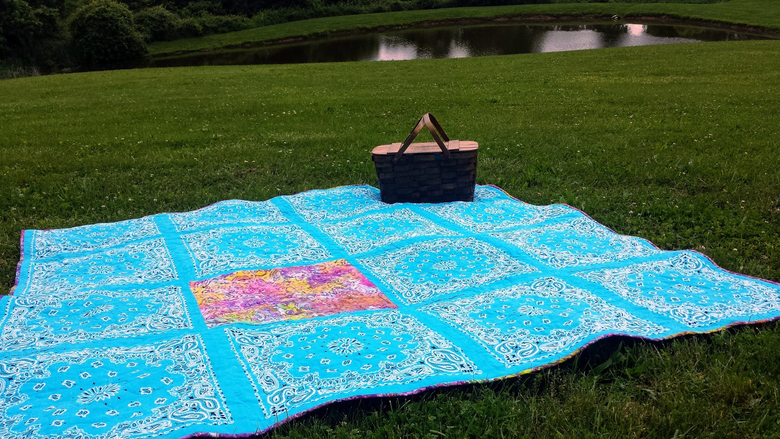 Picnic Blanket Beach Blanket Bandana Quilt Extra Large Etsy