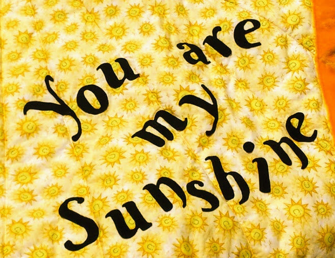 Baby Quilt You Are My Sunshine Quilt Sun Quilt Minky Quilt Etsy