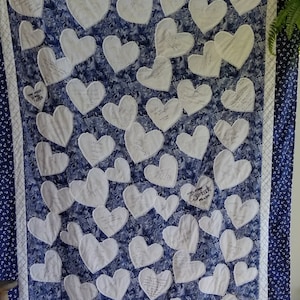 Wedding Guest Book Quilt: Nautical Heart Keepsake, DEPOSIT