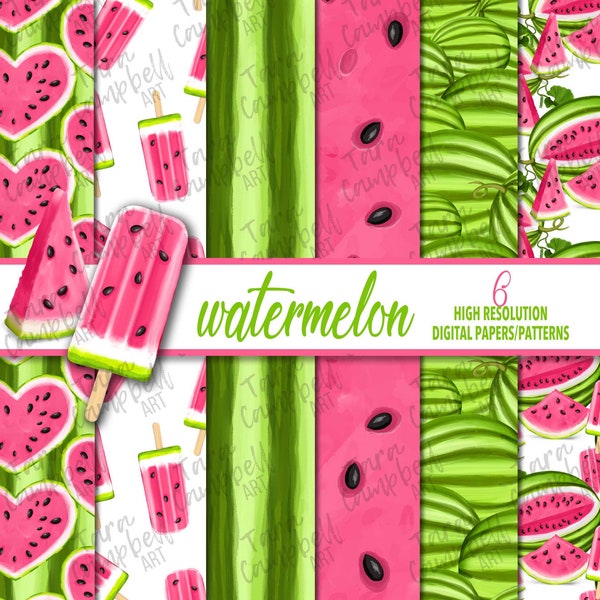 WATERMELON Paper | Watermelon Pattern |  Digital Paper | Instant Download