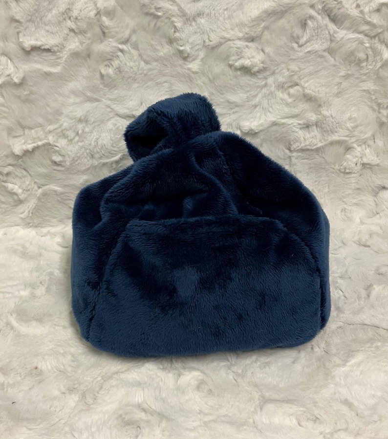 NAVY BLUE iPhone or phone pouf, Cell phone pouf, iPhone or phone bean bag, Phone stand, Desk Accessory, Soft Minky fabric, Made in USA! bild 3