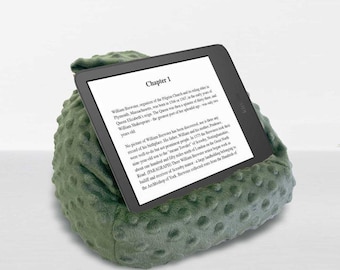 NEW!! 8" KINDLE or Tablet pouf, bean bag, tablet stand, desk accessory, available in other fabrics also! Made in USA!