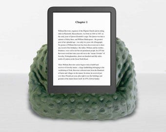 NEW!! 8" KINDLE or Tablet pouf, bean bag, tablet stand, desk accessory, available in other fabrics also! Made in USA!