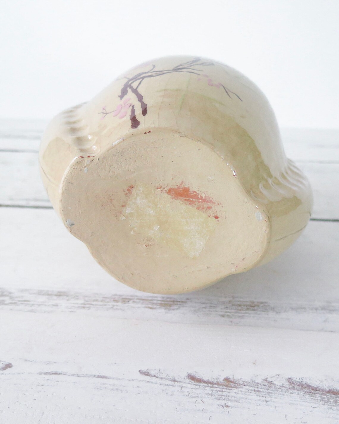 Antique Phillippines Terracotta Vase Hand Painted Asian Vase Etsy